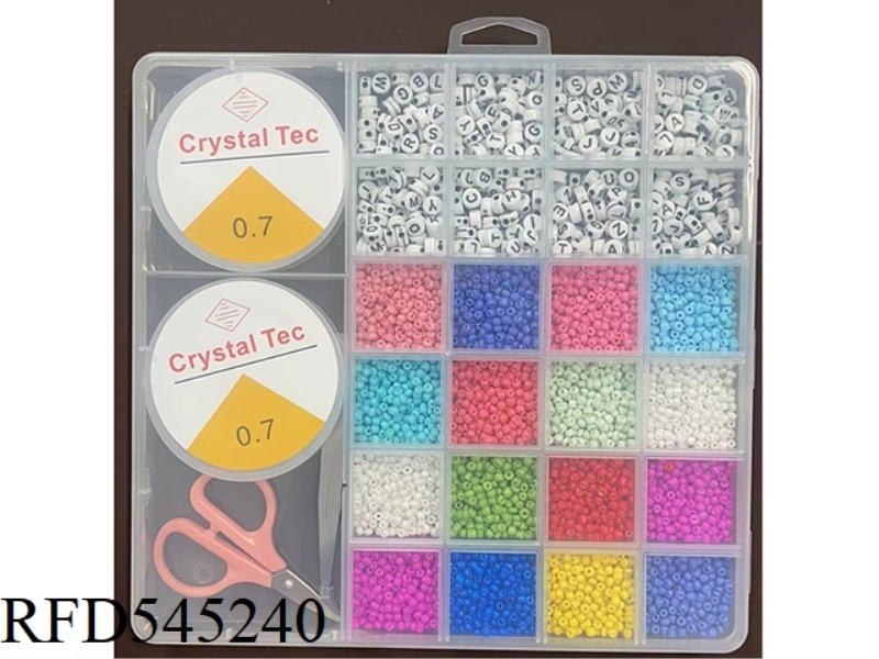2 LARGE 26 GRID BEADS + LETTER BEADS BEADING BOX