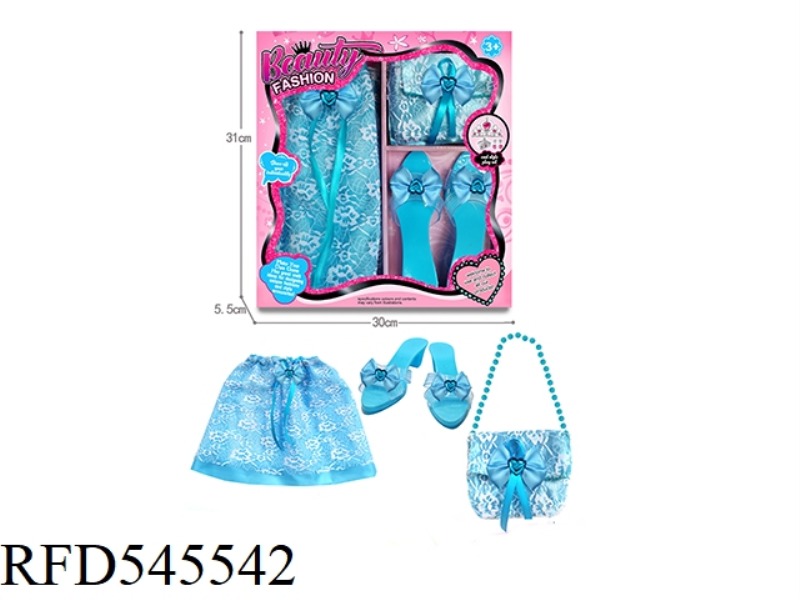 PRINCESS GAUZE SKIRT SNOWFLAKE STICK UNICORN HEADBAND ACCESSORY SET