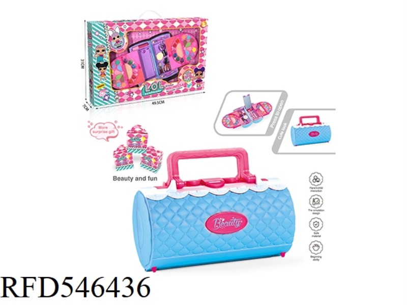 MAKEUP MODERN SUITCASE (POWDER BLUE DISPLAY CASE)