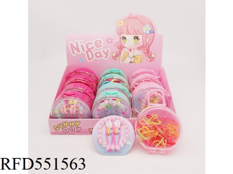 GIRLS' ACCESSORIES: BRACELET + HAIRPIN + BAND 12PCS