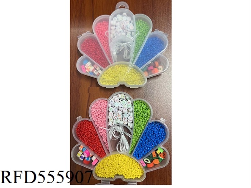 AVEN 9 LATTICE SHELL BEADED BOX (FINE BEADS + POTTERY)
