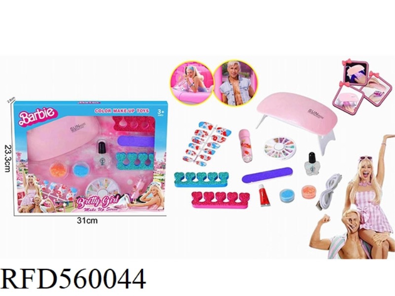 BARBIE SERIES LIP MOISTENING LED NAIL MACHINE SET