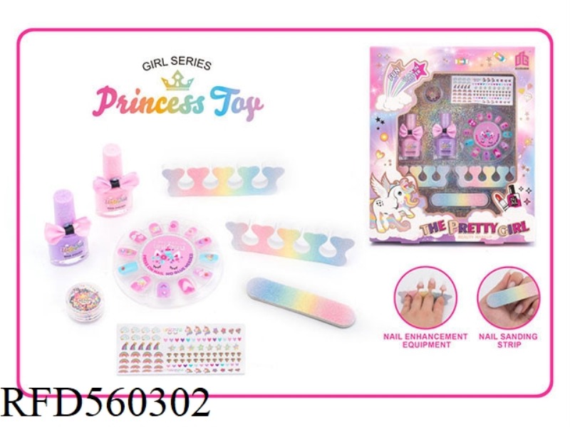 CROSS-BORDER CHILDREN'S MAKEUP COSMETICS ACCESSORIES NAIL GROOMING GIRLS TOYS PLAY HOME NAIL NEW DIY