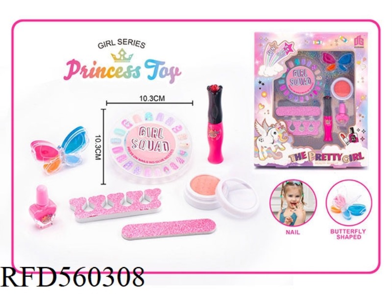 CROSS-BORDER CHILDREN'S MAKEUP COSMETICS ACCESSORIES NAIL GROOMING GIRLS TOYS PLAY HOME NAIL NEW DIY