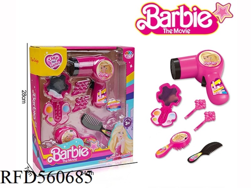 BARBIE NEW BARBIE SERIES GIRLS ELECTRIC HAIR DRYER HAIRDRESSING ACCESSORIES TOY SET