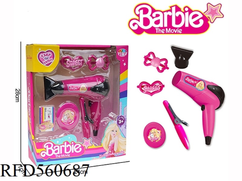BARBIE NEW BARBIE SERIES GIRLS ELECTRIC HAIR DRYER HAIRDRESSING ACCESSORIES TOY SET