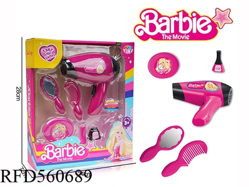 BARBIE NEW BARBIE SERIES GIRLS ELECTRIC HAIR DRYER HAIRDRESSING ACCESSORIES TOY SET