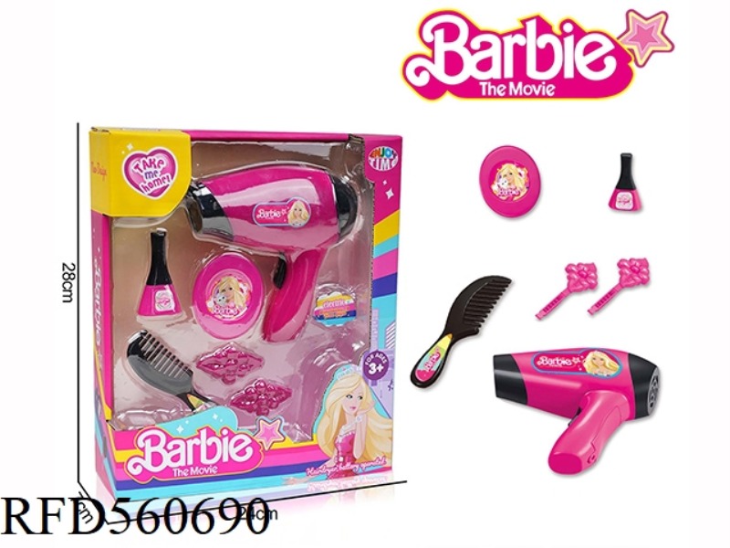 BARBIE NEW BARBIE SERIES GIRLS ELECTRIC HAIR DRYER HAIRDRESSING ACCESSORIES TOY SET