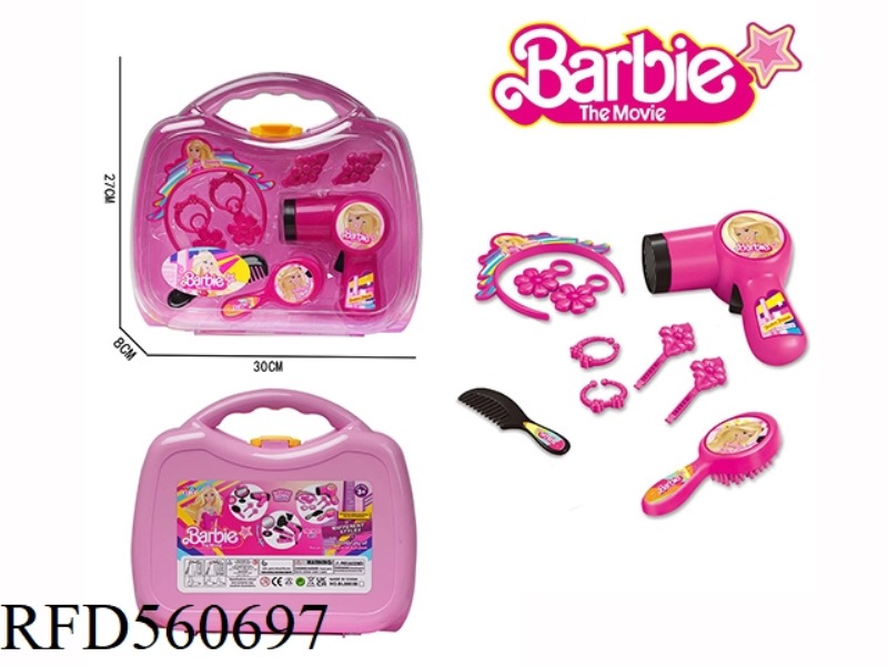 BARBIE NEW BARBIE SERIES GIRLS ELECTRIC HAIR DRYER HAIRDRESSING ACCESSORIES TOY SET