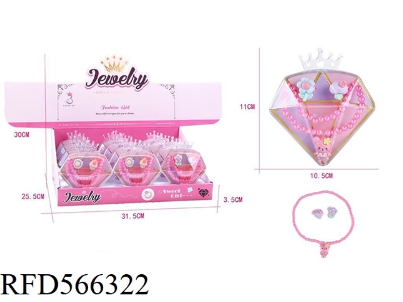 GIRLS ACCESSORIES - UNICORN NECKLACE HAIRPIN 12PCS