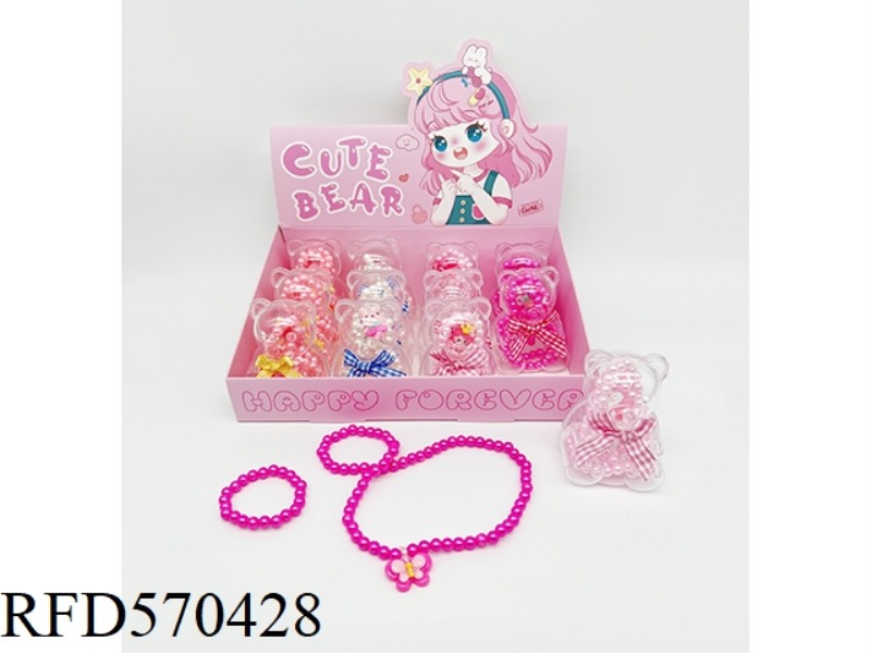 BEAR BOX ACCESSORIES (NECKLACE + BRACELET) 12PCS