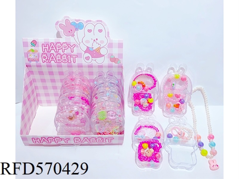 RABBIT BOX ACCESSORIES (NECKLACE + BRACELET + RING) 12PCS