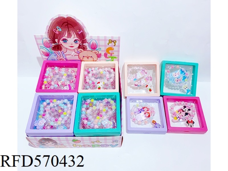 SQUARE JEWELRY (BRACELET + HAIRPIN) 12PCS