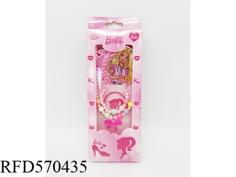 ACCESSORIES SET (NECKLACE + BRACELET + COMB MIRROR) BARBIE