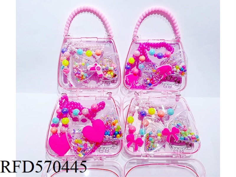 HANDBAG ACCESSORIES SET (NECKLACE + BRACELET + BOBBY PIN) BARBIE