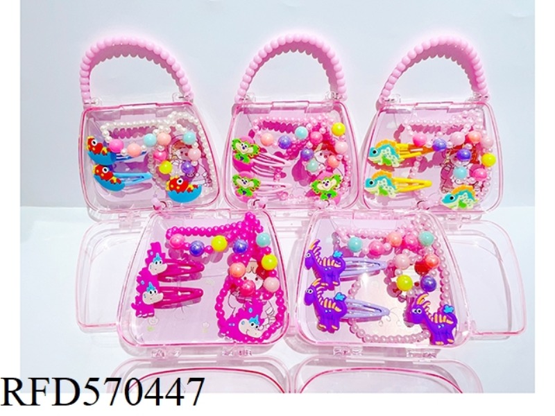 HANDBAG JEWELRY SET (NECKLACE + BRACELET + HAIRPIN)