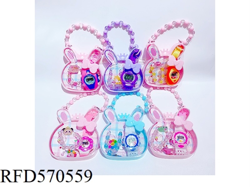 BUNNY BOX JEWELRY SET WATCH