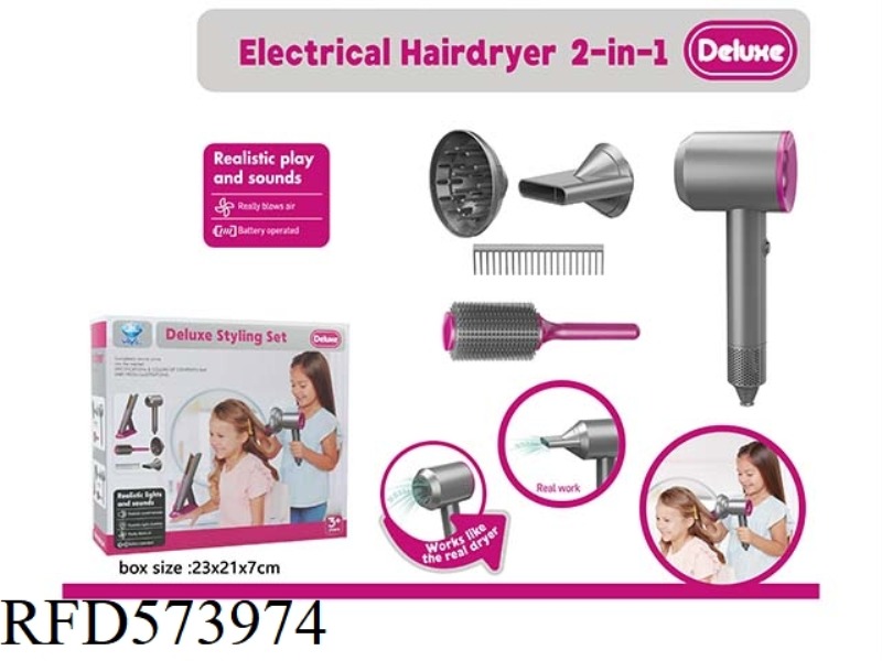 DRESSING SET ELECTRIC HAIR DRYER (LIGHT AND SOUND)