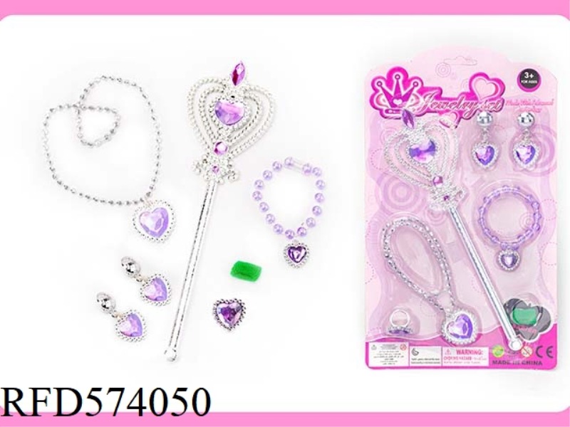 FAIRY WAND MAGIC WAND ELECTROPLATED CROWN JEWEL CRYSTAL DRESS UP EVERY NEW DIY SET