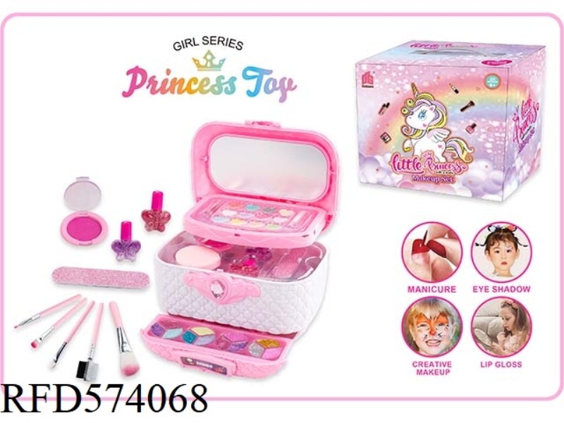 MAKEUP COSMETICS ACCESSORIES NAIL GROOMING GIRLS TOYS PLAY HOME NAIL NEW DIY E-COMMERCE SUITCASE
