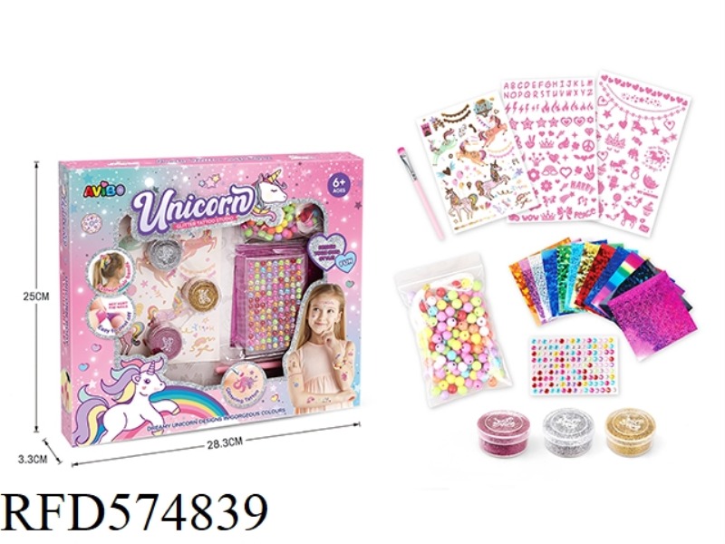 UNICORN DIY TATTOO KIT + BEADING