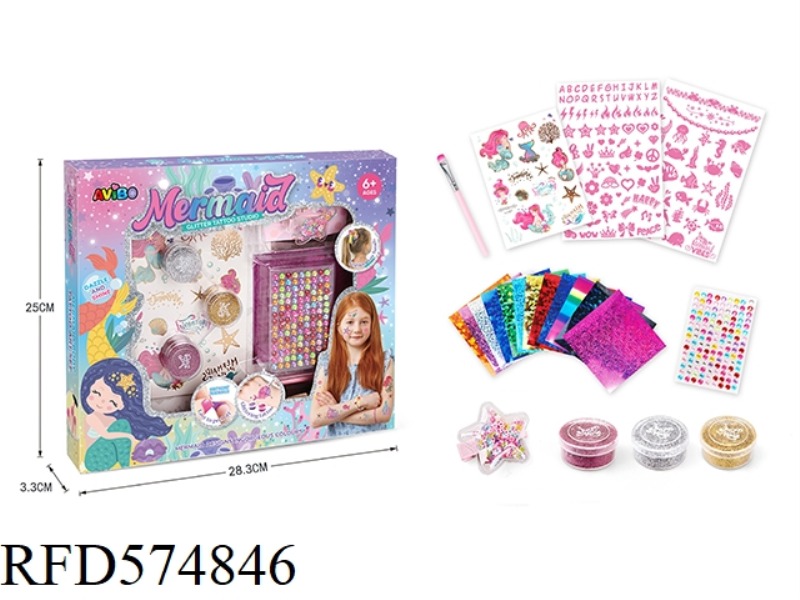 MERMAID DIY TATTOO KIT + HAIRPIN