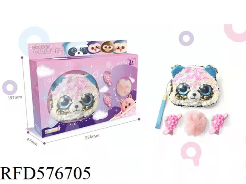 PANDA CARTOON JEWELRY BEADED BAG