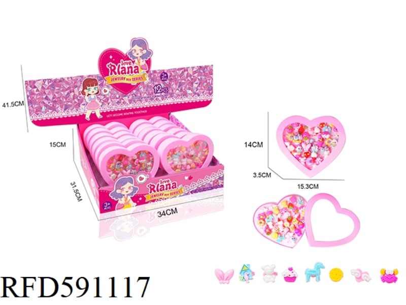 CHILDREN'S CARTOON PRINCESS FAIRY RING CUTE FUN CHANGE DECORATIONS PLAY HOME TOYS 36PCS A BOX /12 DI