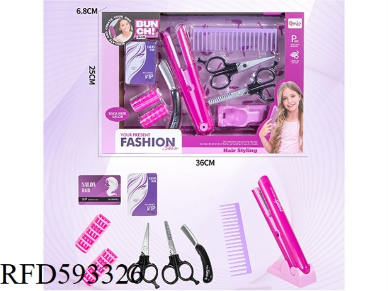 HAIRDRESSING SALON HAIR STRAIGHTENER SET (10PCS)