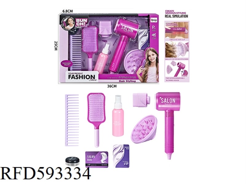 HAIR DRYER SET FOR HAIRDRESSING SALON (9PCS)