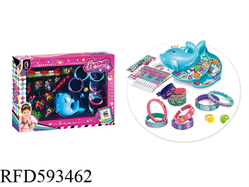 DOLPHIN STORAGE BOX BEADED BRACELET DIY3 IN 1 COMBINATION
