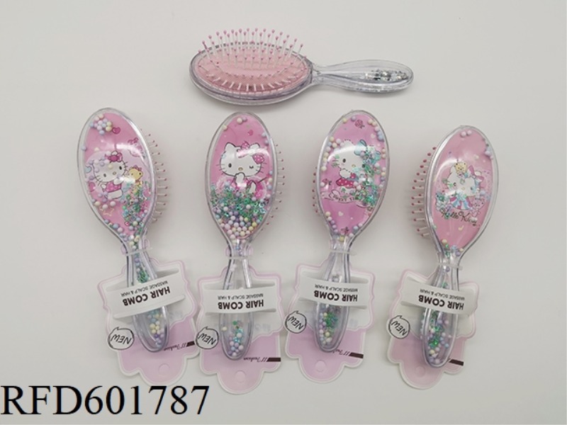 GLITTER MASSAGE COMB HELLOKITTY