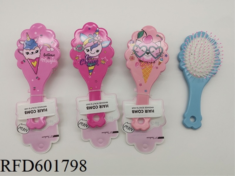 FLAT MASSAGE COMB ICE CREAM