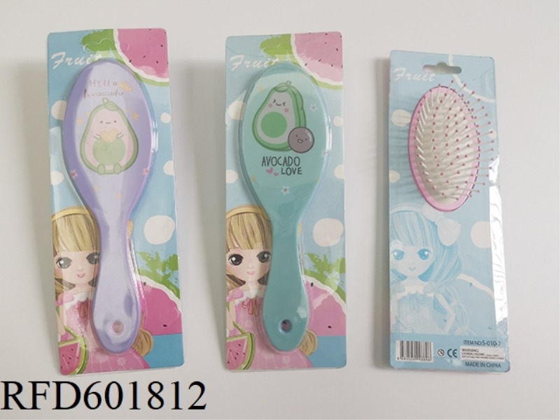 FLAT MASSAGE COMB AVOCADO