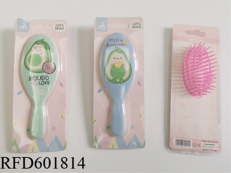 FLAT MASSAGE COMB AVOCADO