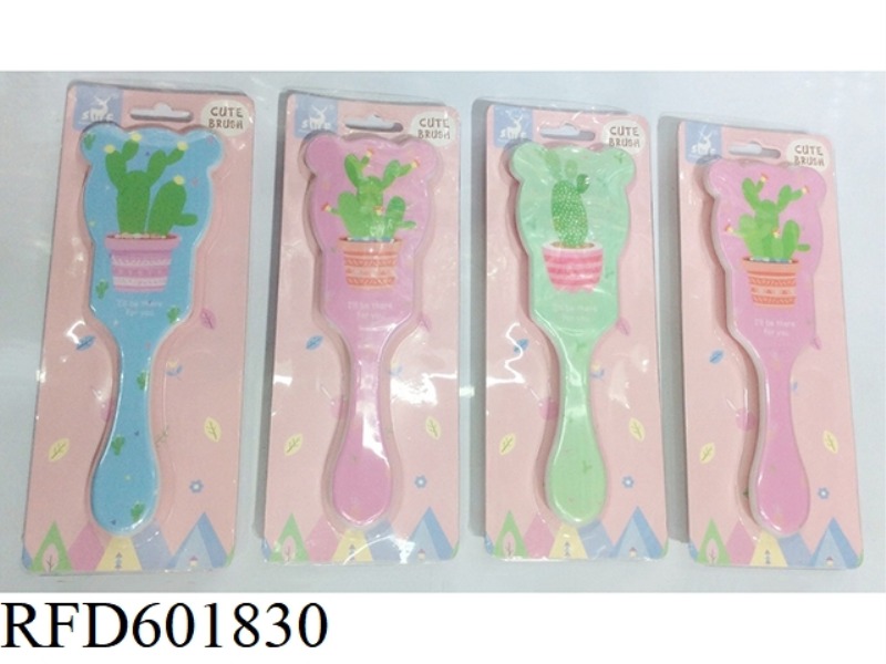 FLAT MASSAGE COMB CACTUS