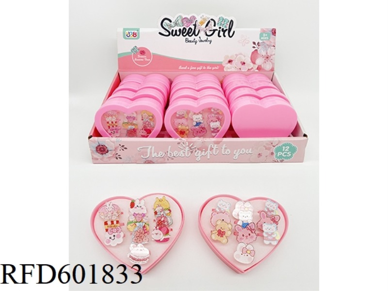 HEART PEACH BOX RING RING 12PCS