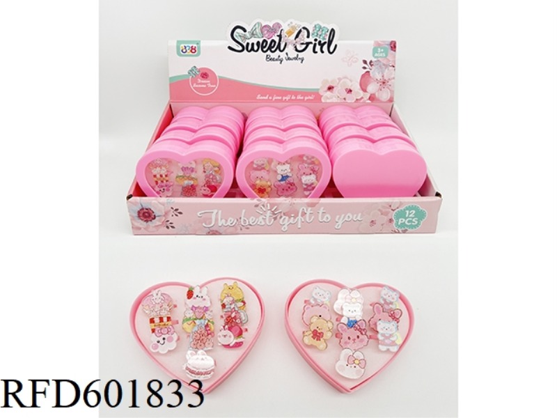 HEART PEACH BOX RING RING 12PCS