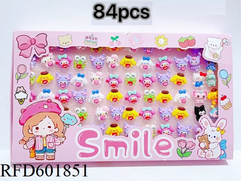 SANRIO RING BOX 84PCS