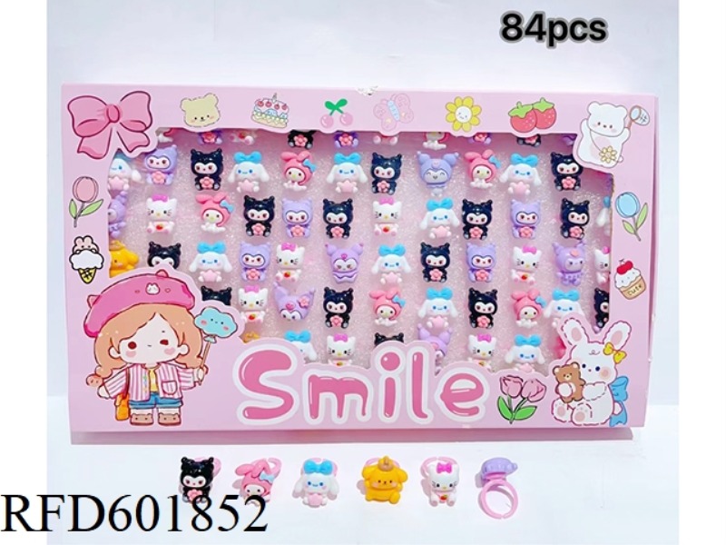 SANRIO RING BOX 84PCS