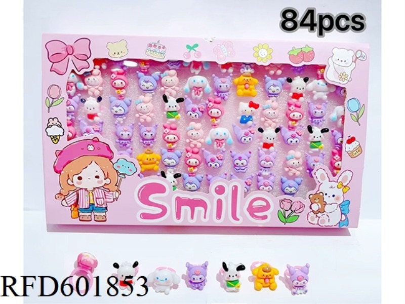 SANRIO RING BOX 84PCS