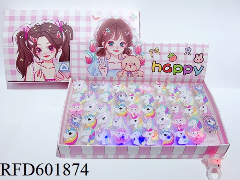 FLASH RING UNICORN 50PCS