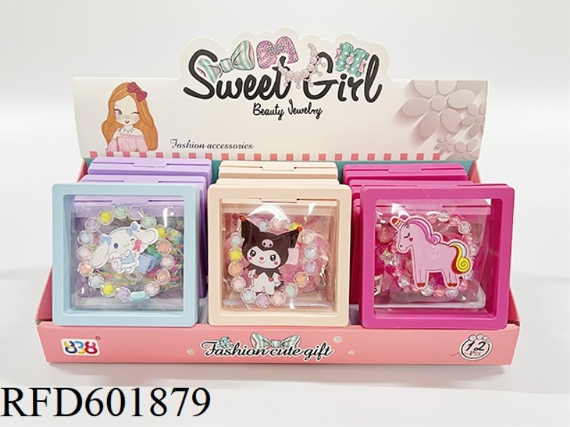 GIRLS' ACCESSORIES: BRACELET + HAIRPIN (SANRIO) 12PCS