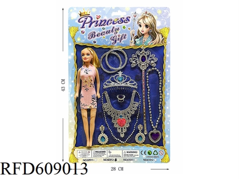 BARBIE WITH ELECTROPLATED ACCESSORIES