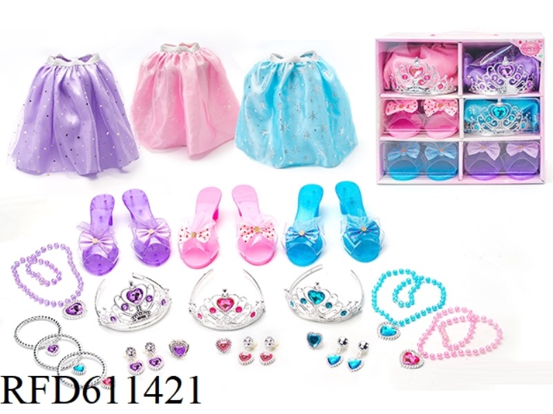 PRINCESS FAIRY WAND MAGIC WAND ELECTROPLATED CROWN JEWEL CRYSTAL DRESS UP EVERY NEW DIY SET