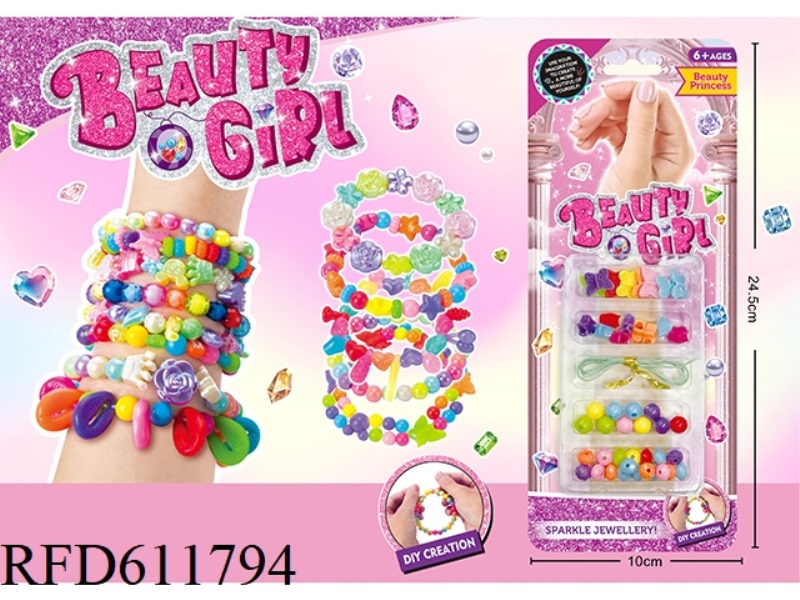 DIY THEMED BEADED JEWELRY EDUCATIONAL TOYS FOR GIRLS