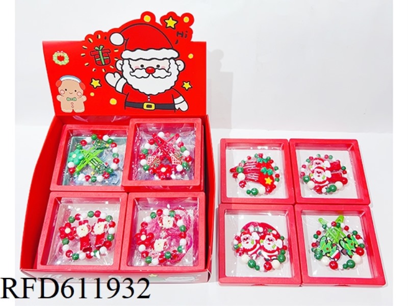 GIRLS ACCESSORIES (HAIR ACCESSORIES + BRACELETS) CHRISTMAS 12PCS