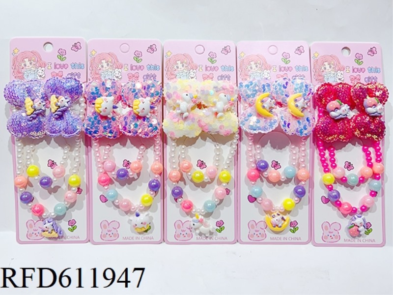 ACCESSORIES SET (HAIR ACCESSORIES + NECKLACE BRACELET)