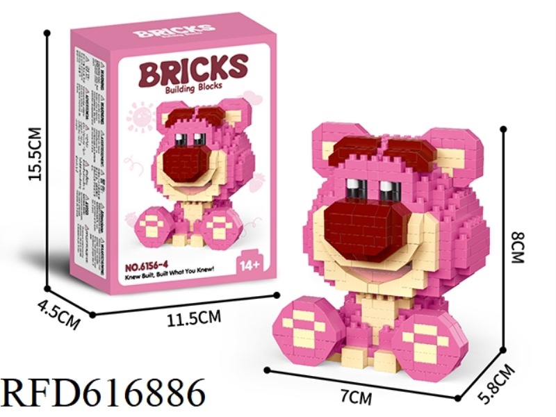 BIG STRAWBERRY BEAR 482PCS