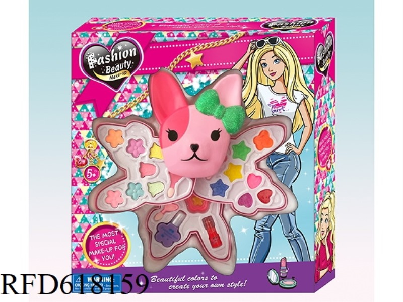 DOG HEAD THREE-LAYER MAKEUP CASE